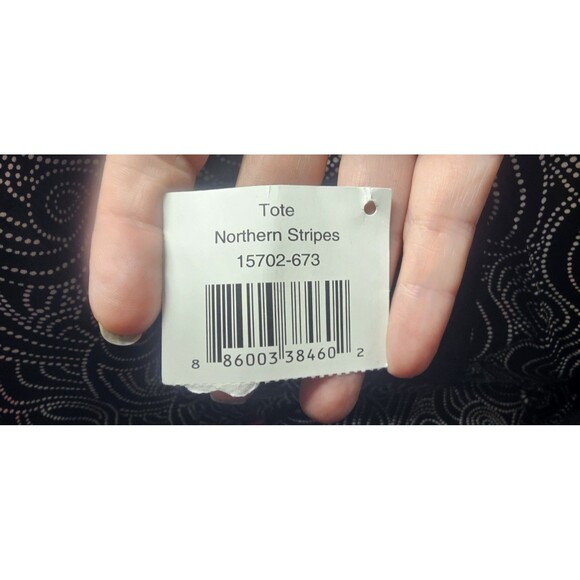 Vera Bradley Retired Large Cotton Double Handle Tote Northern Stripes Multicolor - Picture 7 of 16